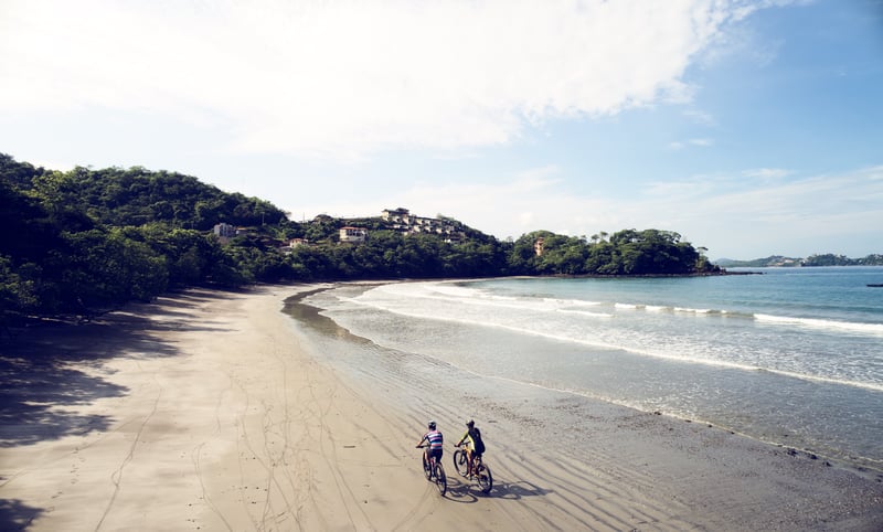 The landscape is perfect for a mountain bike ride day or night.